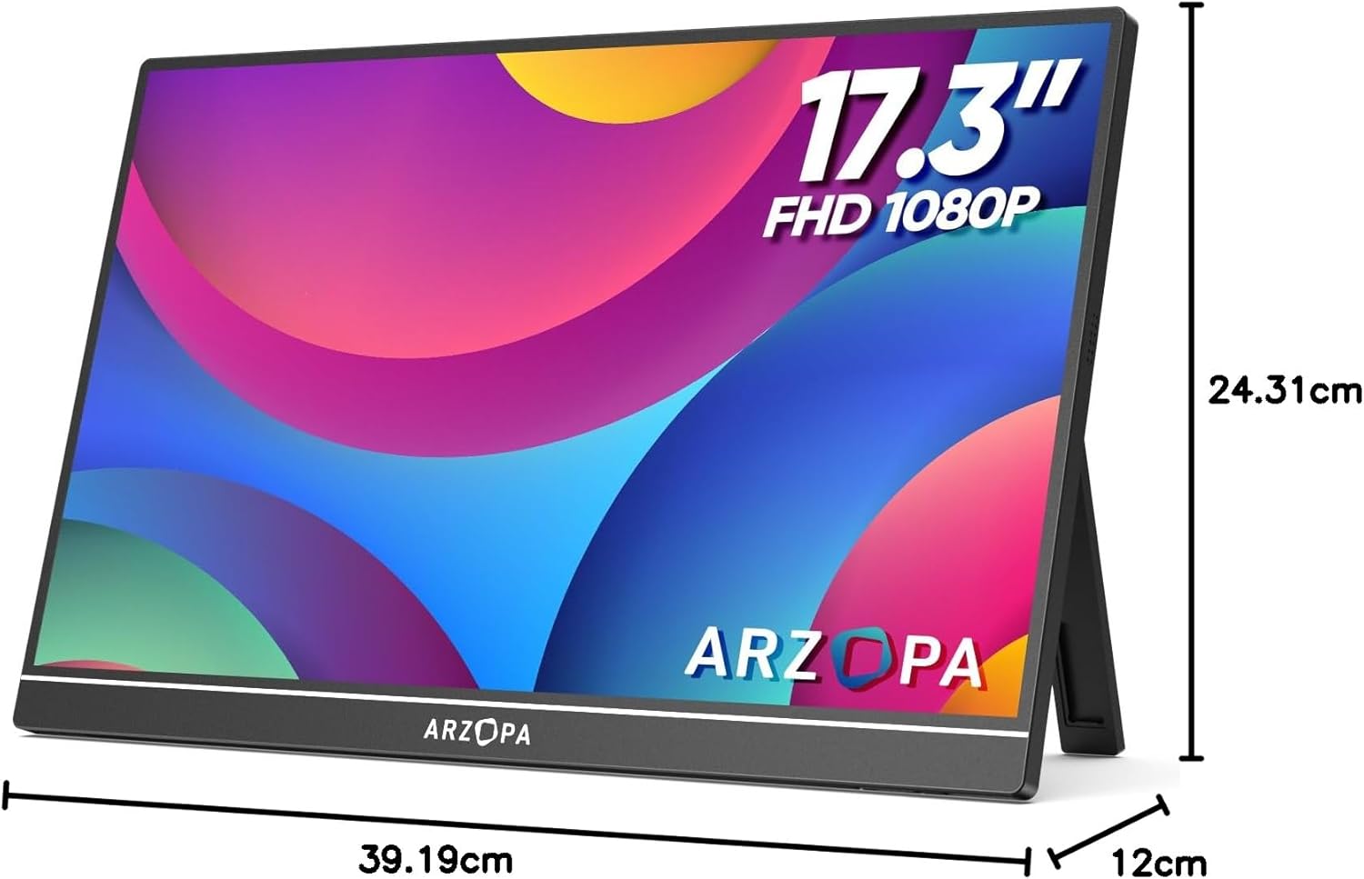 Arzopa A1M ポータブルノートパソコンモニタ-1080P 17.3インチ Arzopa A1M ポータブルノートパソコンモニター｜超薄型 1080P 17.3